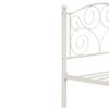 Twin Unique Flower Sturdy System Metal Bed Frame With Headboard And Footboard - White - Image 11