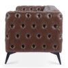 84.06" Width Traditional Square Arm Removable Cushion 3 Seater Sofa - Dark Brown - Image 9