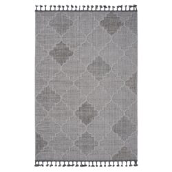 Guros - 4' X 6' Trellis Indoor / Outdoor Area Rug - White / Gray