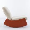 Modern Rocking Chair Recliner, Comfy Rocker Nursery Chair With Footrest, Accent Reading Chair, Upholstered Lounge Chair For Relaxing, Resting, Soft Padded Rocker For Indoor Living Room Bedroom - Orange - Image 5