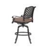 Patio Outdoor Aluminum Bar Stool With Cushion (Set of 2) - Dupione Brown - Image 3