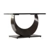 63" Modern Artificial Stone Crescent-Shaped Metal Legs, Can Accommodate 6-8 People - White / Black - Image 8