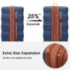 Hardshell Luggage Sets 3 Pieces Spinner Suitcase With Tsa Lock Lightweight 20" 24" 28" - Navy Blue - Image 2