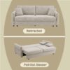 Haran - Pull Out Sleeper Sofa With Storage - Beige - Image 11