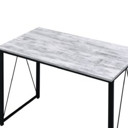 Zaidin - Writing Desk - Antique White / Black