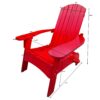 Outdoor Or Indoor Wood Adirondack Chair With An Hole To Hold Umbrella, On The Arm - Red - Image 6