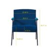 Cloth Leisure - Metal Frame Recliner, For Living Room And Bedroom - Blue - Image 8