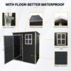 Outdoor Storage Shed Kit Perfect To Store Patio Furniture - Black - Image 5