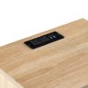15.75" Rattan End Table With Power Outlet & USB Ports, Modern Nightstand With Drawer And Solid Wood Legs, Side Table For Living Room, Bedroom - Natural - Image 17