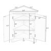 Triangle Bathroom Storage Cabinet With Adjustable Shelves, Freestanding Floor Cabinet For Home Kitchen - Oak - Image 13