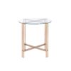 Veises - Clear Glass Top With End Table - Champagne - Image 4