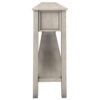 Rustic Entryway Console Table Long Sofa Table With Two Different Size Drawers And Bottom Shelf For Storage - Gray Wash - Image 10
