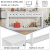 Rustic Entryway Console Table Long Sofa Table With Two Different Size Drawers And Bottom Shelf For Storage - Antique White - Image 5