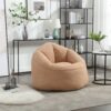 Bedding Bean Bag Sofa Chair High Pressure Foam Bean Bag Chair Adult Material With Padded Foam Padding Compressed Bean Bag With Footrest - Tan - Image 13