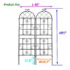 2 Pack Metal Garden Trellis Rustproof Trellis For Climbing Plants Outdoor Flower Support - Black - Image 4