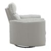 Sagen - Faux Leather Glider Recliner With Swivel - Gray - Image 9