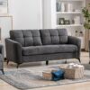 Callie - Woven Fabric Sofa - Gray - Image 4