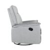360° Swivel Upholstered Manual Recliner Chair Theater Recliner Sofa Nursery Glider Rocker For Living Room - Gray - Image 14