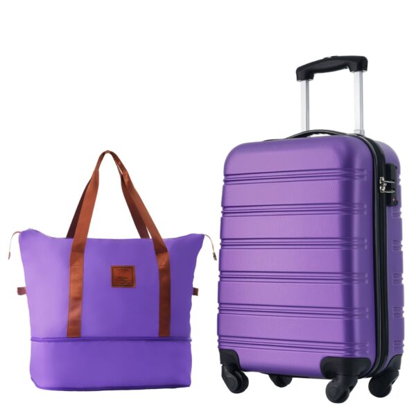 Hardshell Luggage Sets 20" / Bag Spinner Suitcase With Tsa Lock Lightweight - Purple