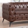 84.06" Width Traditional Square Arm Removable Cushion 3 Seater Sofa - Dark Brown - Image 15