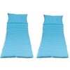 72.83" Outdoor Lounge Chairs (Set of 2), Cushion Replacement Patio Funiture Seat Cushion Chaise Lounge Cushion - Sky Blue - Image 6