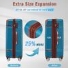 Hardshell Luggage With Tsa Lock, 28" Expandable Lightweight Suitcase With Spinner Wheels, Single Vintage Luggage - Blue - Image 5