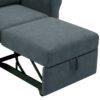 3 In 1 Sofa Bed Chair, Convertible Sleeper Chair Bed, Adjust Backrest Into A Sofa, Lounger Chair, Single Bed, Modern Chair Bed Sleeper For Adults - Deep Blue - Image 14