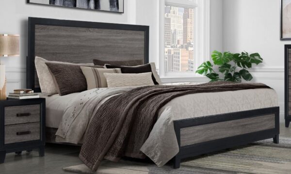 Soluto - Twin Bed - Black / Gray