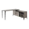 Zakawani - Writing Desk With A Cabinet - Gray Oak / Black - Image 5