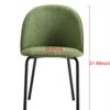 5 Pieces Dining Set, Table Metal Leg Mid-Century Dining Table For 4 - 6 People With MDF Table Top, Pedestal Dining Table, End Table Leisure Coffee Table - Army Green - Image 7