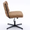 Armless Office Desk Chair No Wheels - Brown - Image 11