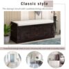 Storage Bench With 4 Doors And Adjustable Shelves, Shoe Bench With Removable Cushion For Living Room, Entryway - Espresso - Image 7