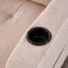 Beige Upholstered Armchair And Storage Ottoman Set, Comfortable Single Sofa With Cup Holders And Tufted Detailing, Ideal For Living Room Or Bedroom - Beige - Image 10