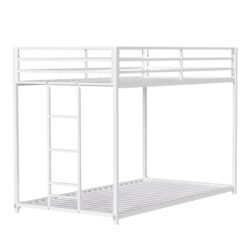 Adam - Twin Over Twin Metal Bunk Bed - White