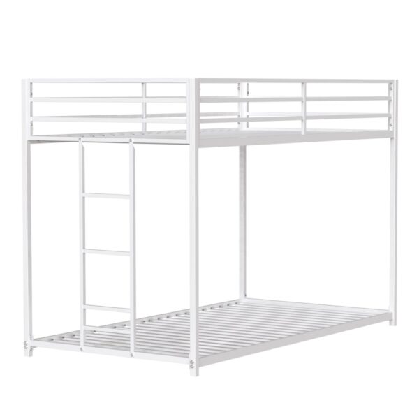 Adam - Twin Over Twin Metal Bunk Bed - White
