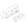 Entertainment Stand, TV Console Table With 2 Drawers And Open Shelving - Red Cocoa - Image 6