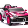 12V4A 20W*2 One Button Start, Forward And Backward, High And Low Speed, Music, Front Light, Power Display, Two Doors Can Open, 2.4G R / C, Seat Belt Four Wheel Absorber Kids Ride On Car - Pink - Image 6