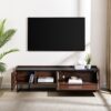 Contemporary Low Profile TV Stand For TVs Up To 65" - Dark Walnut - Image 5