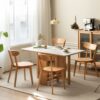 Simple Dining Chair, Solid Chair Table For Living Room Chair (Set of 4) - Natural - Image 13