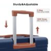 Hardshell Luggage Sets 3 Pieces Spinner Suitcase With Tsa Lock Lightweight 20" 24" 28" - Navy Blue - Image 3