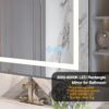 48X36" LED Bathroom Mirror, 3000-6000K Gradient Front And Backlit LED Mirror For Bathroom, 3 Colors Dimmable, Ip54 Enhanced Anti-Fog, Hanging Plates Wall Mount Lighted Mirror (Only Mirrors, Not Cabinets) - Silver - Image 11