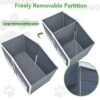 Large Wooden Dog House Outdoor / Indoor Dog Crate, Cabin Style, With Porch, 2 Doors - Gray / Green - Image 8