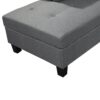 Sectional Sofa Set For Living Room With Right Hand Chaise Lounge And Storage Ottoman - Gray - Image 8