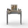 Vanity Table With LED Lights, Flip-Top Mirror And 2 Drawers, Jewelry Storage - Sleek Gray - Image 3