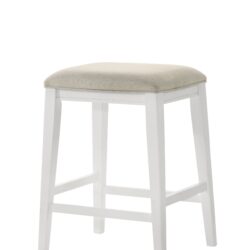 Sasha - Counter Height Stool With Upholstered Seat - White