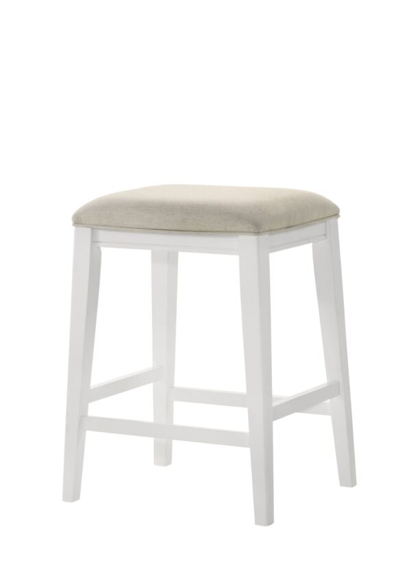 Sasha - Counter Height Stool With Upholstered Seat - White