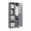 Metal Storage Cabinets, Cleaning Tool Cabinet With Locking Door, Tall Broom Tool Organizer And Storage, Large Storage Cabinet For Kitchen - Gray - Image 15