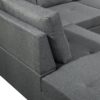 Sectional Sofa Set For Living Room With Right Hand Chaise Lounge And Storage Ottoman - Gray - Image 9