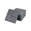 30 Piece Interlocking Deck Tiles Checker Pattern, Square Acacia Hardwood Outdoor Flooring For Patio, Bancony, Pool Side - Light Gray - Image 19