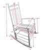 Balcony Porch Wood Adult Rocking Chair - White - Image 9